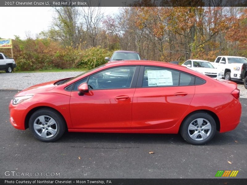 Red Hot / Jet Black 2017 Chevrolet Cruze LS