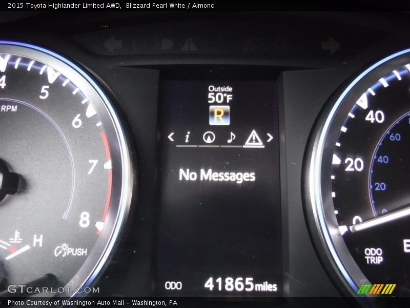 Blizzard Pearl White / Almond 2015 Toyota Highlander Limited AWD