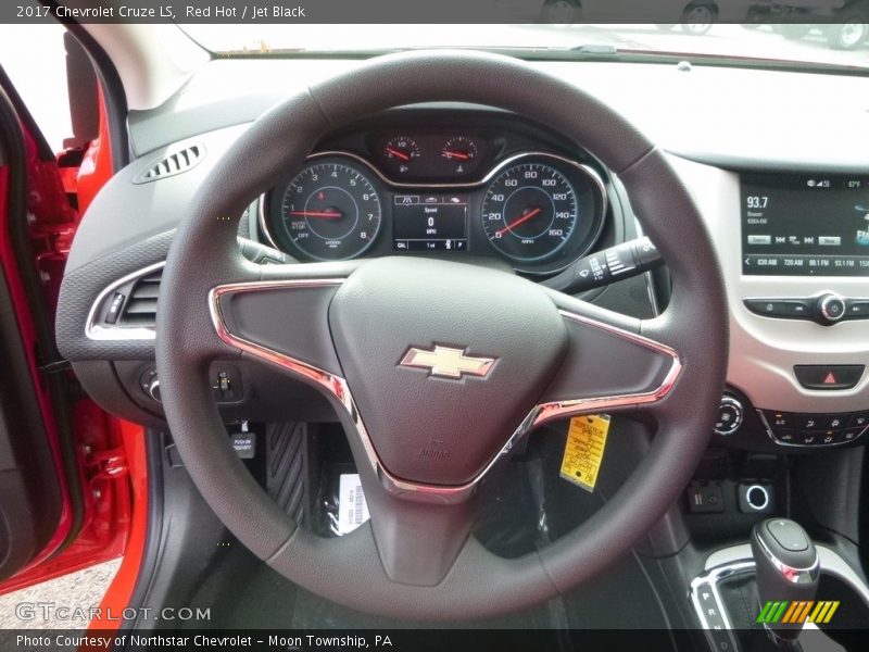 Red Hot / Jet Black 2017 Chevrolet Cruze LS