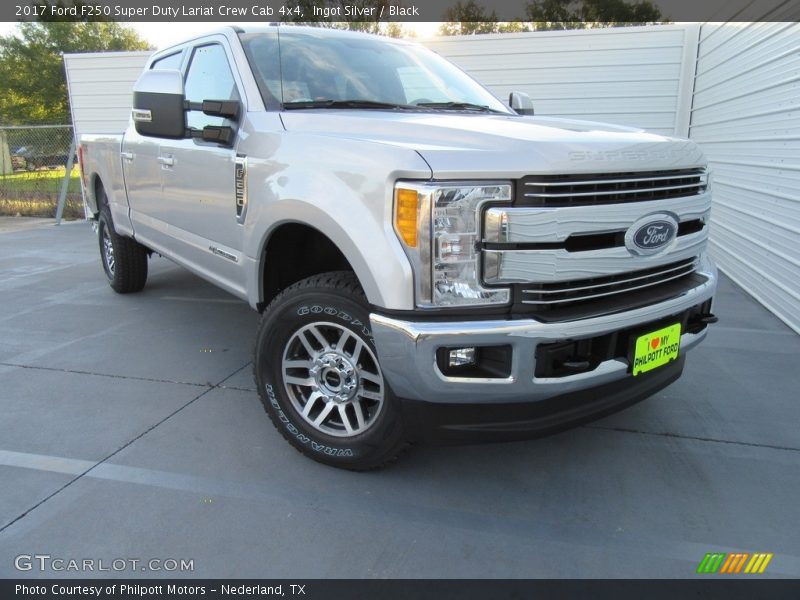 Ingot Silver / Black 2017 Ford F250 Super Duty Lariat Crew Cab 4x4