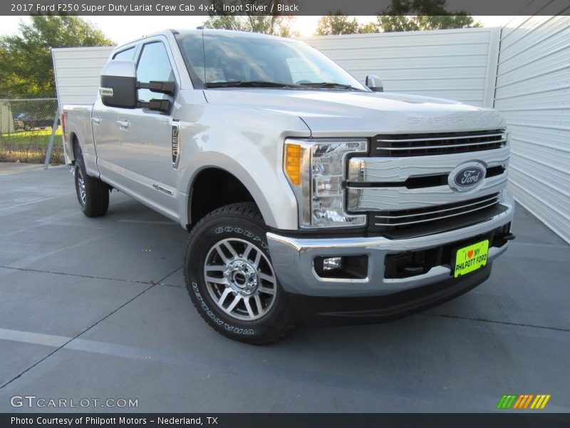 Ingot Silver / Black 2017 Ford F250 Super Duty Lariat Crew Cab 4x4