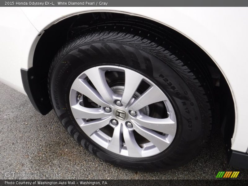White Diamond Pearl / Gray 2015 Honda Odyssey EX-L