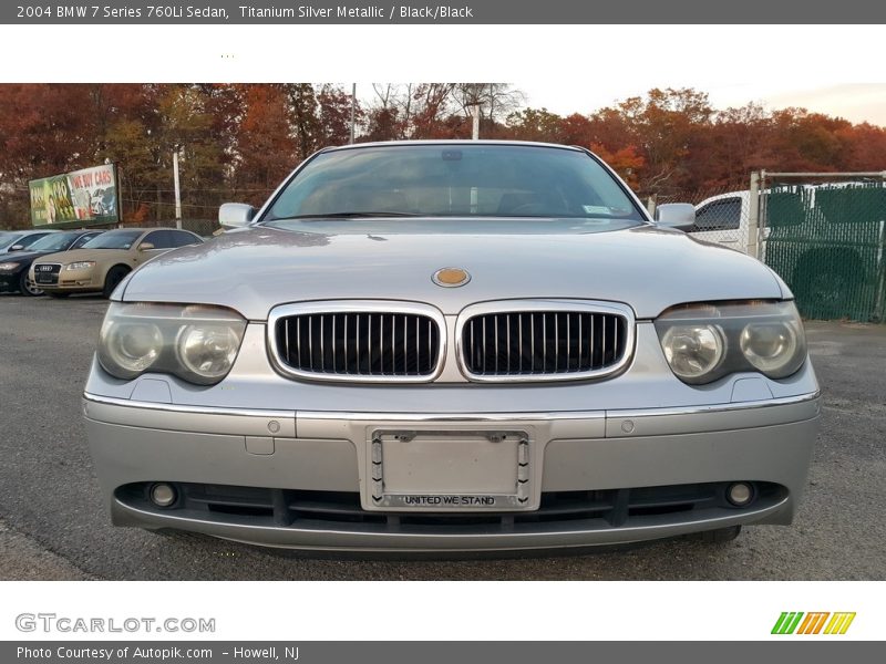 Titanium Silver Metallic / Black/Black 2004 BMW 7 Series 760Li Sedan