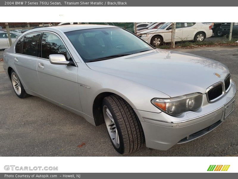 Titanium Silver Metallic / Black/Black 2004 BMW 7 Series 760Li Sedan