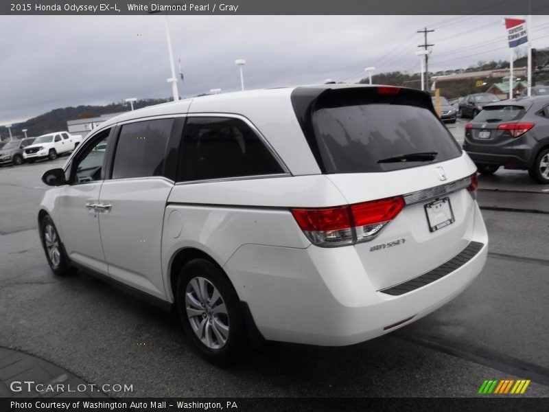 White Diamond Pearl / Gray 2015 Honda Odyssey EX-L