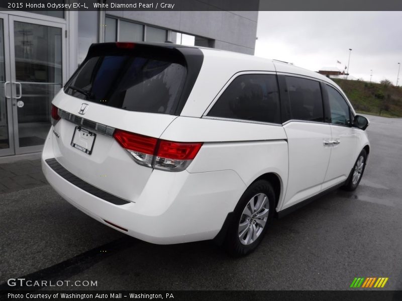 White Diamond Pearl / Gray 2015 Honda Odyssey EX-L