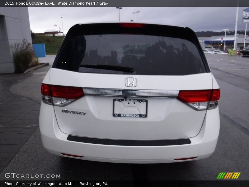 White Diamond Pearl / Gray 2015 Honda Odyssey EX-L