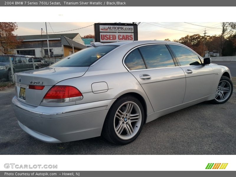Titanium Silver Metallic / Black/Black 2004 BMW 7 Series 760Li Sedan