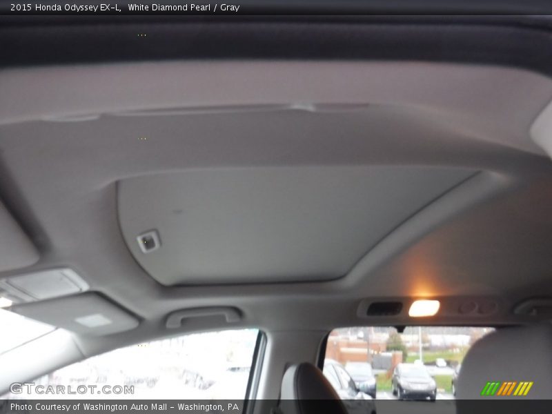 White Diamond Pearl / Gray 2015 Honda Odyssey EX-L