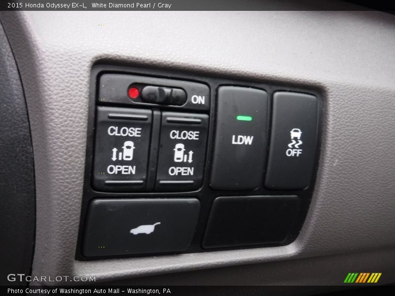 White Diamond Pearl / Gray 2015 Honda Odyssey EX-L