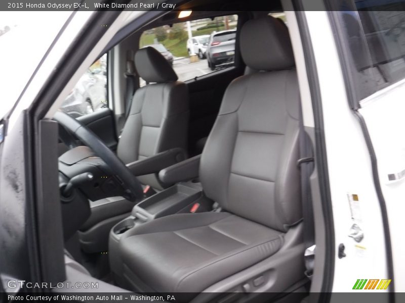 White Diamond Pearl / Gray 2015 Honda Odyssey EX-L