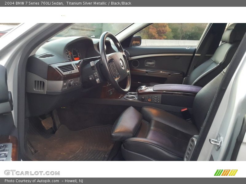 Titanium Silver Metallic / Black/Black 2004 BMW 7 Series 760Li Sedan