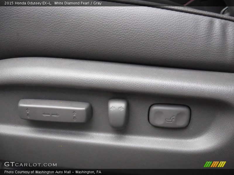 White Diamond Pearl / Gray 2015 Honda Odyssey EX-L