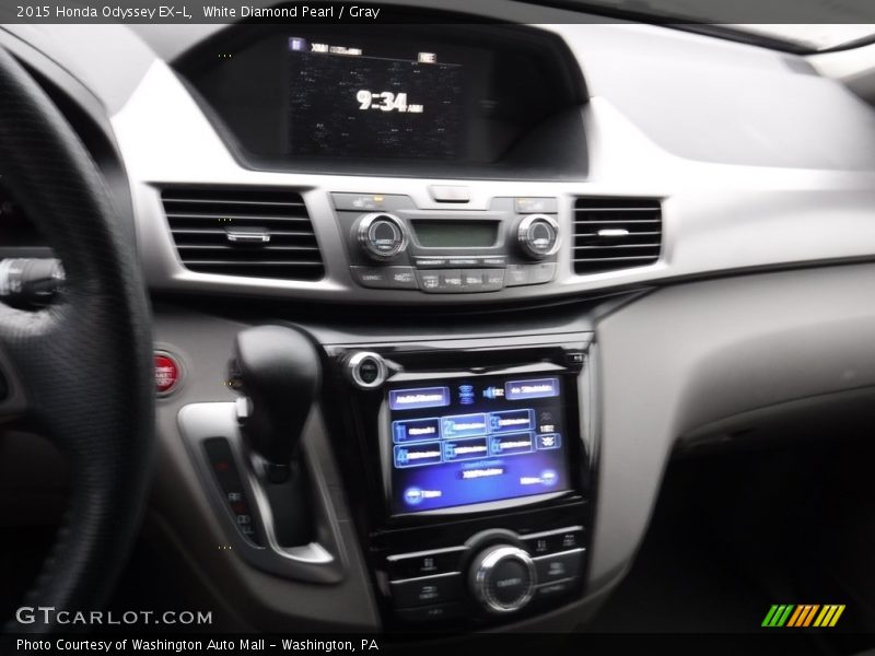 White Diamond Pearl / Gray 2015 Honda Odyssey EX-L