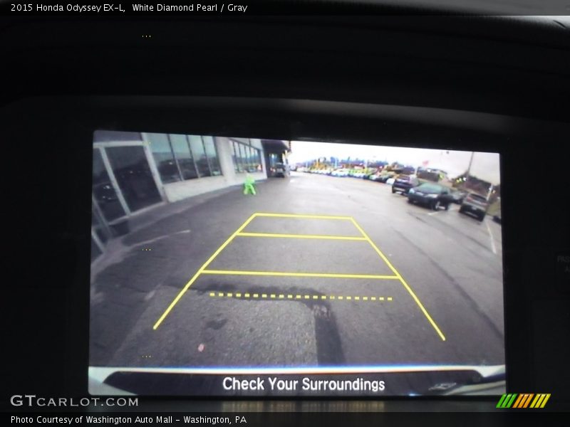White Diamond Pearl / Gray 2015 Honda Odyssey EX-L