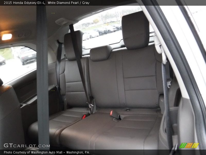 White Diamond Pearl / Gray 2015 Honda Odyssey EX-L