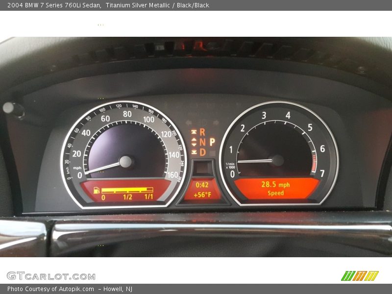 Titanium Silver Metallic / Black/Black 2004 BMW 7 Series 760Li Sedan