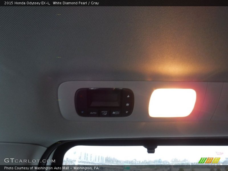 White Diamond Pearl / Gray 2015 Honda Odyssey EX-L