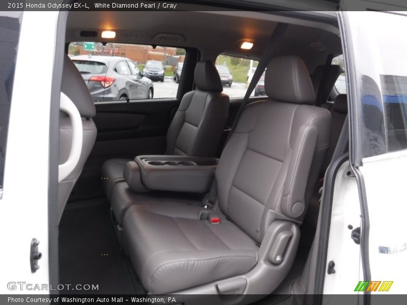 White Diamond Pearl / Gray 2015 Honda Odyssey EX-L