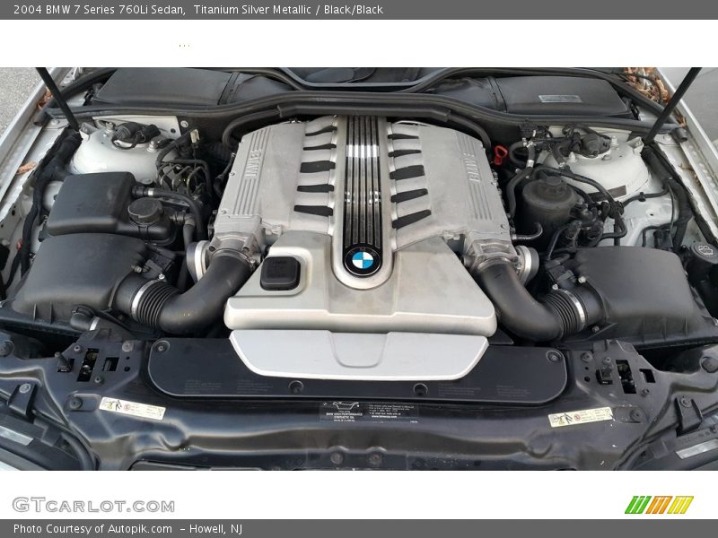 Titanium Silver Metallic / Black/Black 2004 BMW 7 Series 760Li Sedan