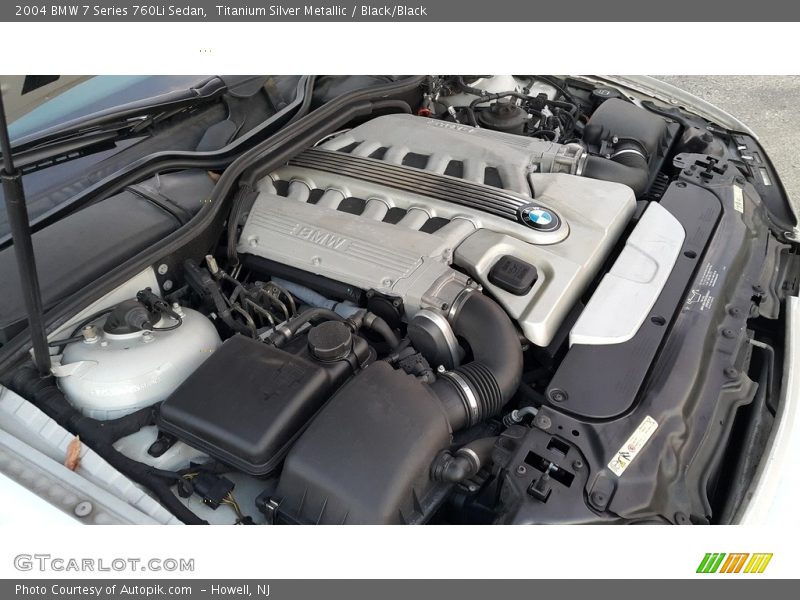 Titanium Silver Metallic / Black/Black 2004 BMW 7 Series 760Li Sedan