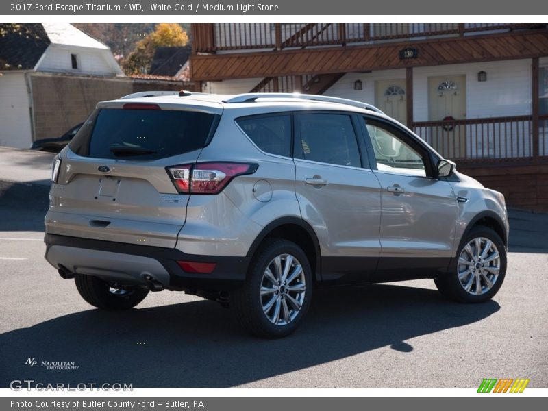 White Gold / Medium Light Stone 2017 Ford Escape Titanium 4WD