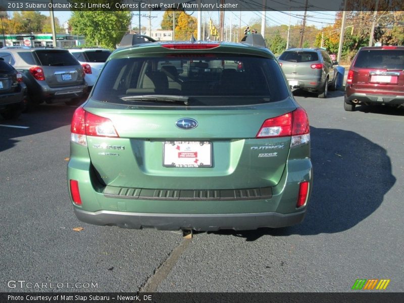 Cypress Green Pearl / Warm Ivory Leather 2013 Subaru Outback 2.5i Limited