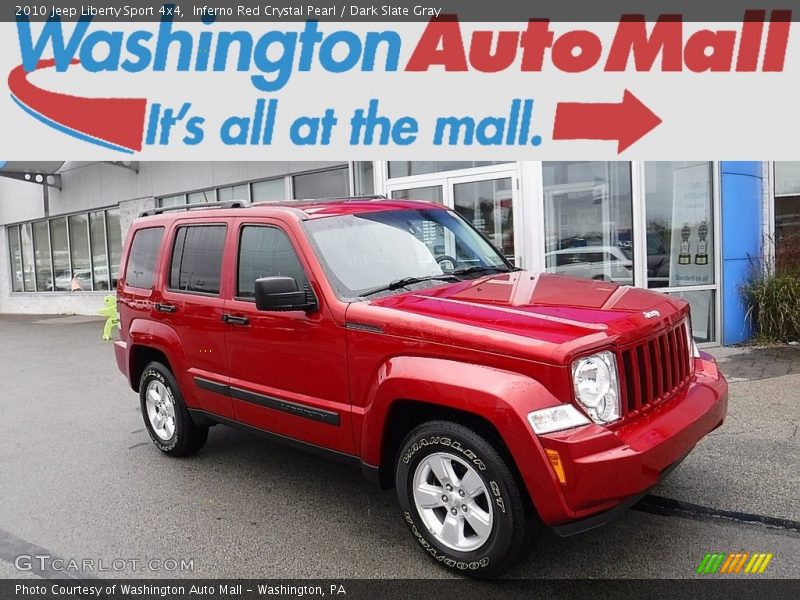 Inferno Red Crystal Pearl / Dark Slate Gray 2010 Jeep Liberty Sport 4x4