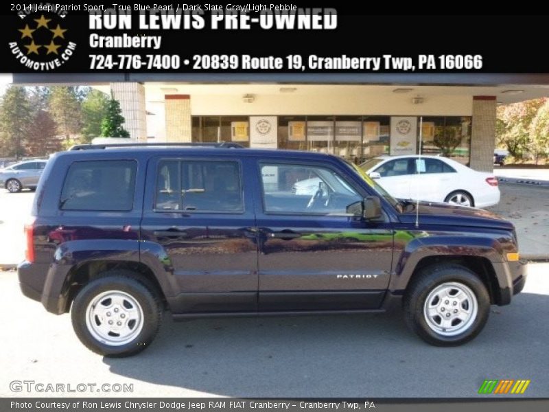 True Blue Pearl / Dark Slate Gray/Light Pebble 2014 Jeep Patriot Sport