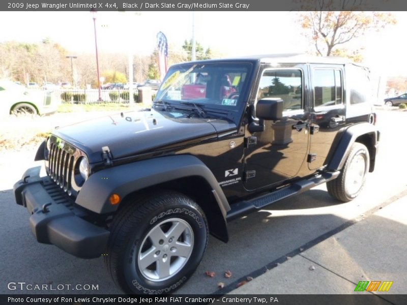 Black / Dark Slate Gray/Medium Slate Gray 2009 Jeep Wrangler Unlimited X 4x4