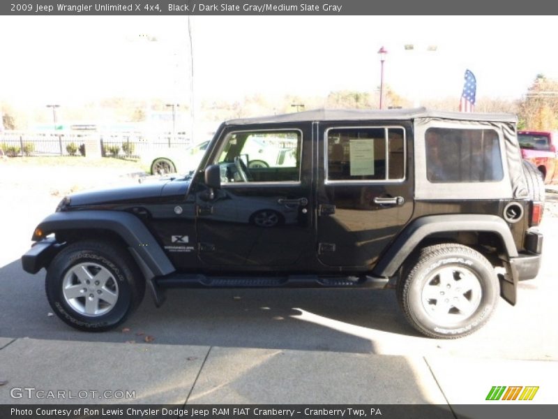 Black / Dark Slate Gray/Medium Slate Gray 2009 Jeep Wrangler Unlimited X 4x4