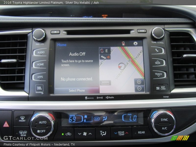 Silver Sky Metallic / Ash 2016 Toyota Highlander Limited Platinum