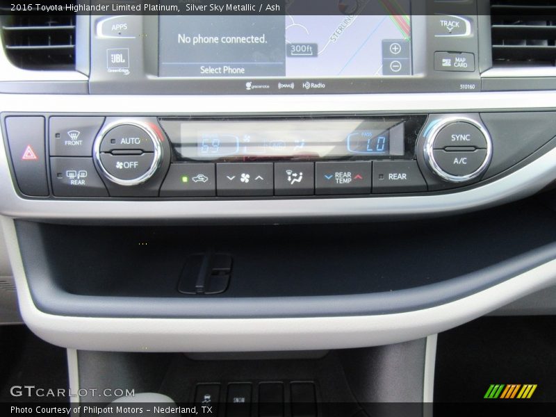 Silver Sky Metallic / Ash 2016 Toyota Highlander Limited Platinum