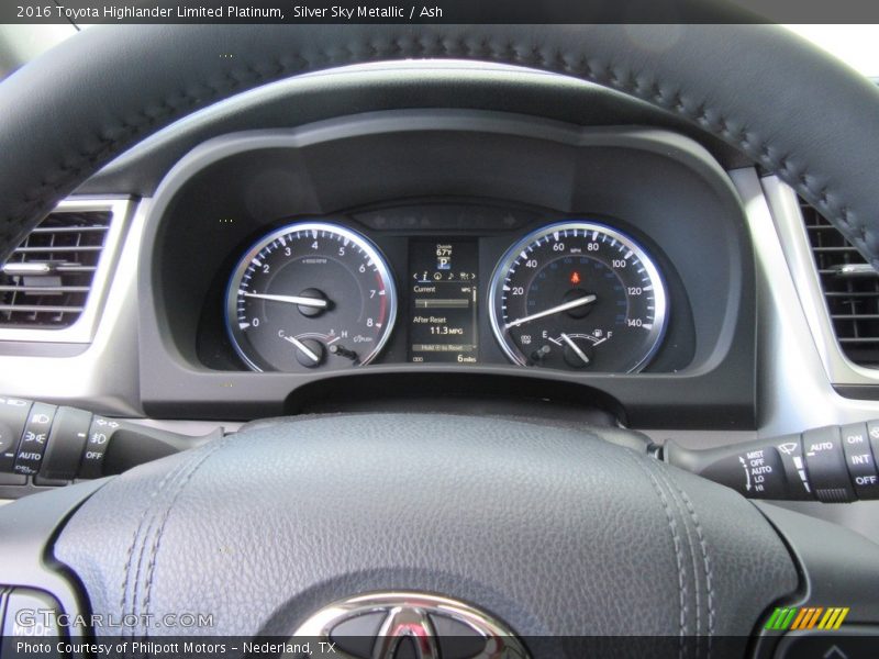 Silver Sky Metallic / Ash 2016 Toyota Highlander Limited Platinum