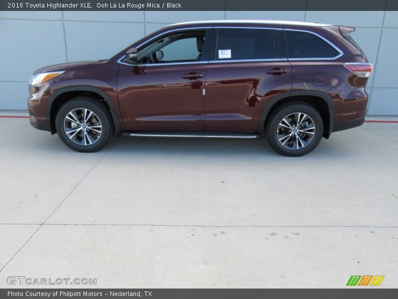 Ooh La La Rouge Mica / Black 2016 Toyota Highlander XLE