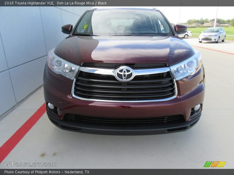 Ooh La La Rouge Mica / Black 2016 Toyota Highlander XLE