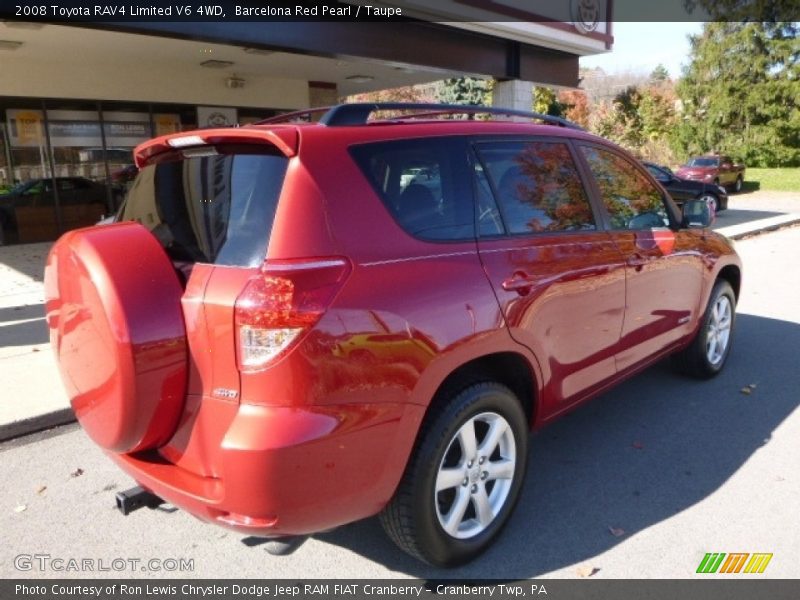 Barcelona Red Pearl / Taupe 2008 Toyota RAV4 Limited V6 4WD