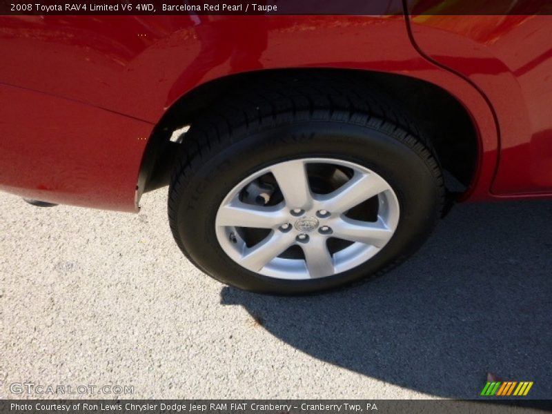 Barcelona Red Pearl / Taupe 2008 Toyota RAV4 Limited V6 4WD