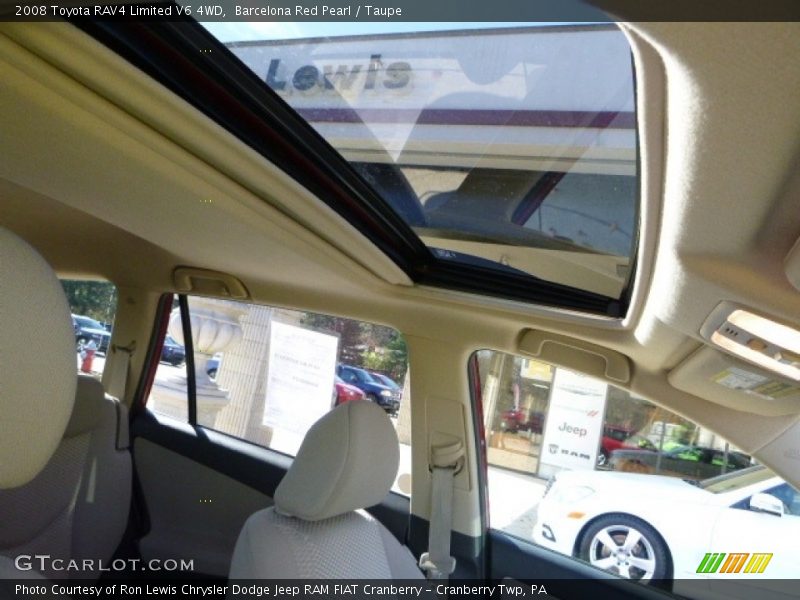 Barcelona Red Pearl / Taupe 2008 Toyota RAV4 Limited V6 4WD