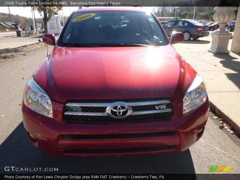 Barcelona Red Pearl / Taupe 2008 Toyota RAV4 Limited V6 4WD