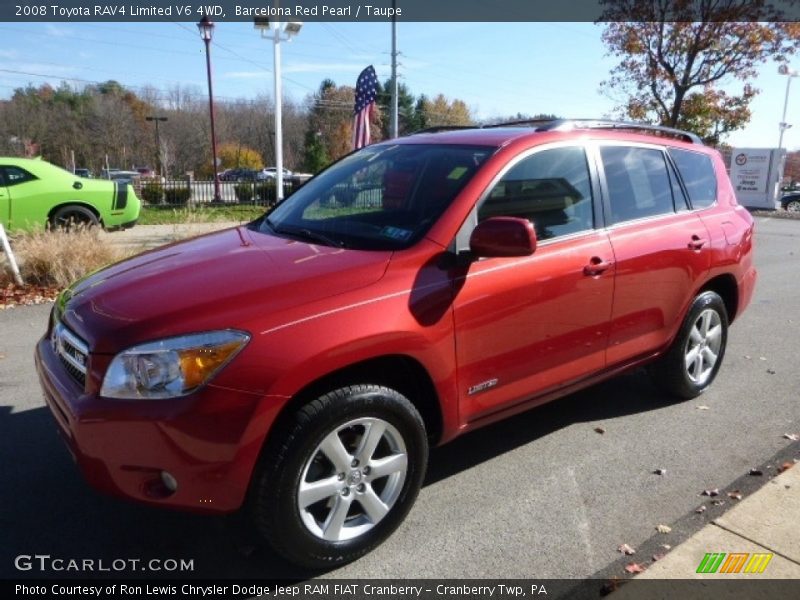 Barcelona Red Pearl / Taupe 2008 Toyota RAV4 Limited V6 4WD