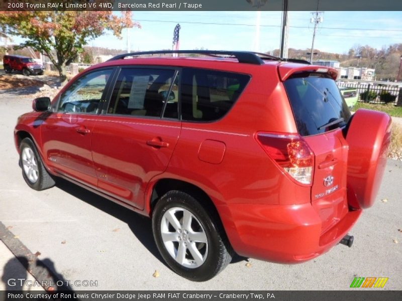 Barcelona Red Pearl / Taupe 2008 Toyota RAV4 Limited V6 4WD