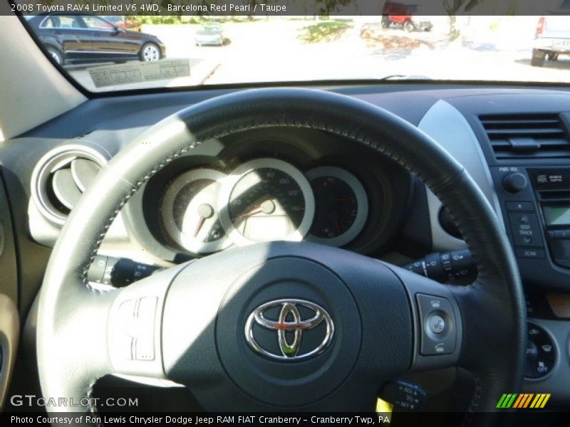 Barcelona Red Pearl / Taupe 2008 Toyota RAV4 Limited V6 4WD
