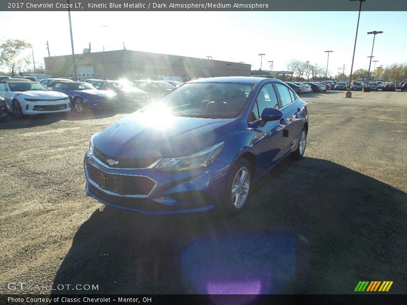 Kinetic Blue Metallic / Dark Atmosphere/Medium Atmosphere 2017 Chevrolet Cruze LT