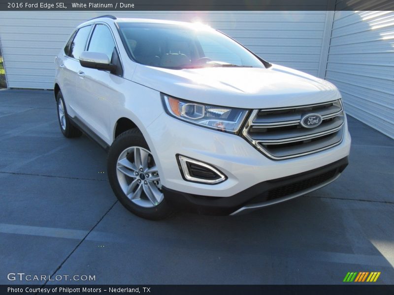 White Platinum / Dune 2016 Ford Edge SEL