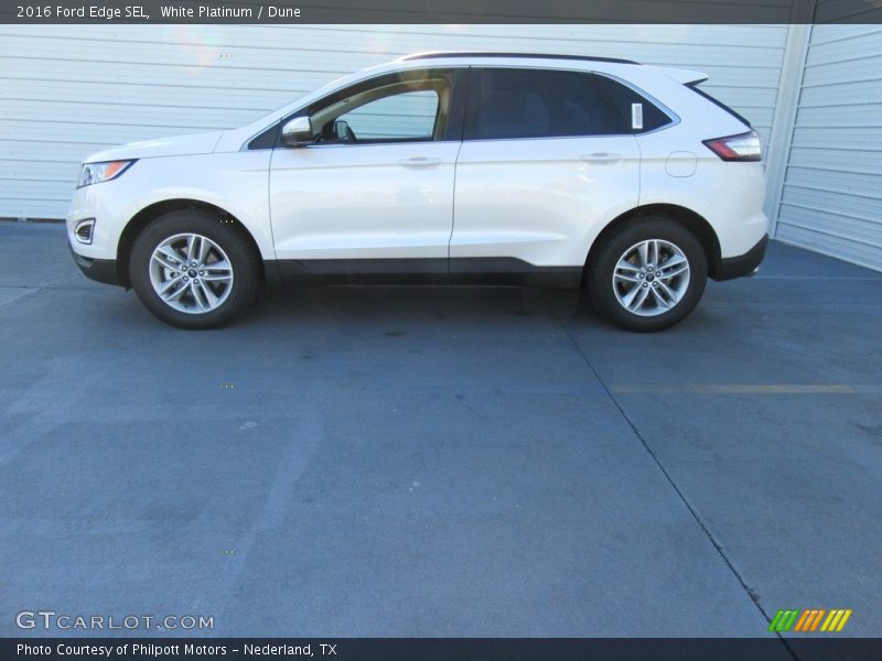 White Platinum / Dune 2016 Ford Edge SEL