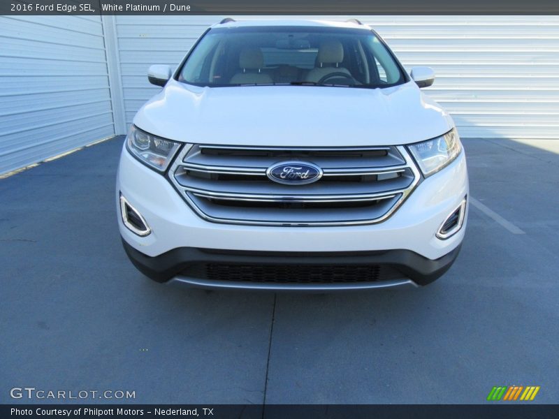 White Platinum / Dune 2016 Ford Edge SEL