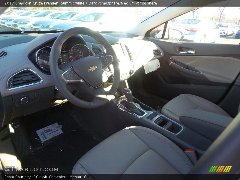 Summit White / Dark Atmosphere/Medium Atmosphere 2017 Chevrolet Cruze Premier
