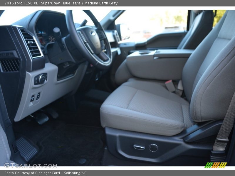 Blue Jeans / Medium Earth Gray 2016 Ford F150 XLT SuperCrew