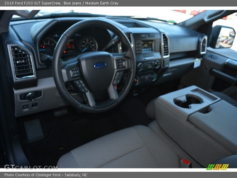 Blue Jeans / Medium Earth Gray 2016 Ford F150 XLT SuperCrew